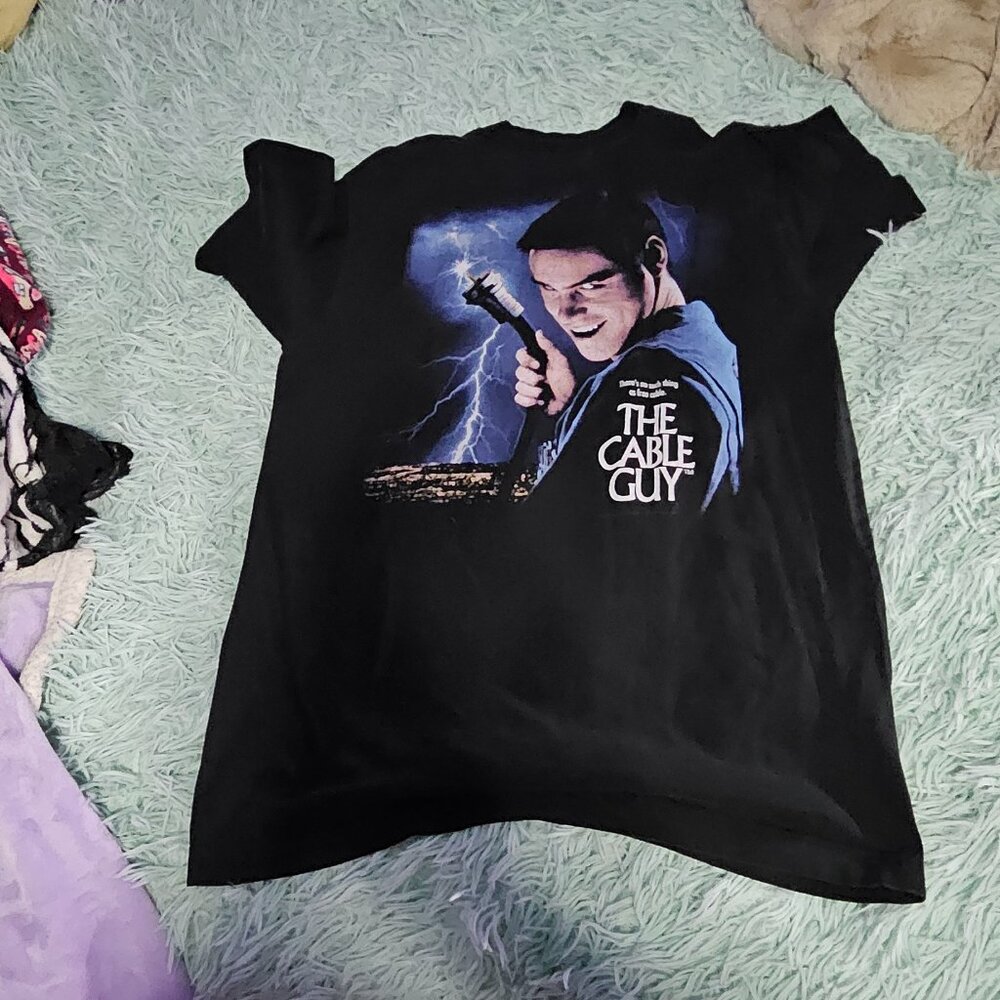 Vintage The Cable Guy 1996 Jim Carrey Rare 90s Movie promo Shirt great condition
